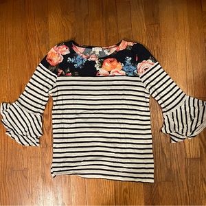 Charming Charlie Double Bell Sleeve Top